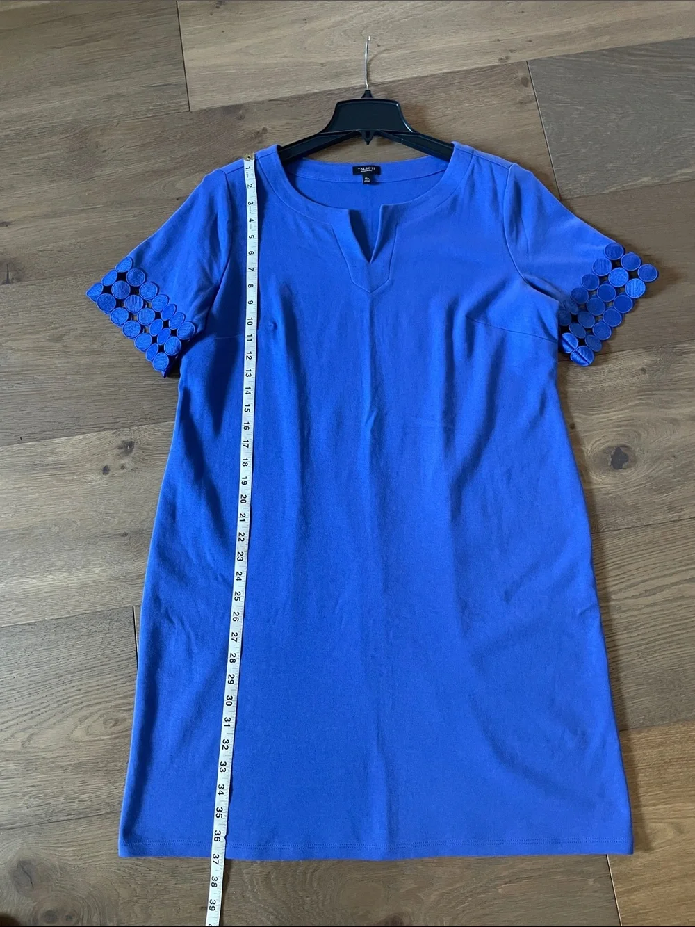 Talbots LACE ELBOW SHIFT DRESS BLUE SIZE 1XP